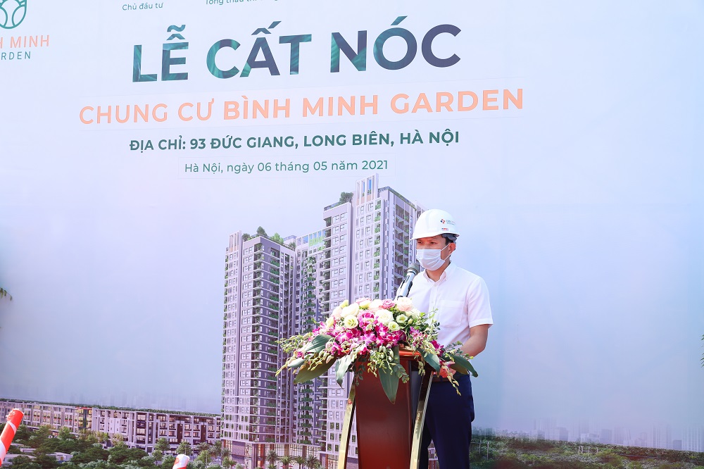Cất nóc chung cư Bình Minh Garden Cen Invest